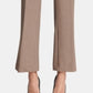 Calça feminina Calvin Klein com zíper e bolsos, perna reta, pequena, marrom, tamanho 12 P