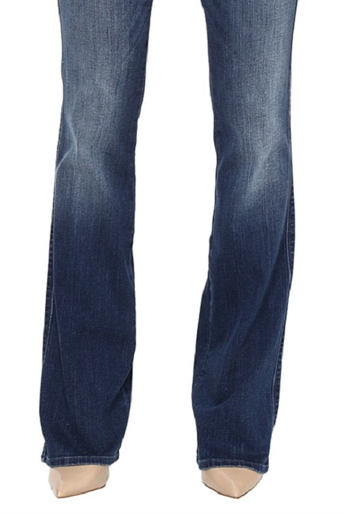Calça jeans feminina bootcut com lavagem costeira da 7 for All Mankind, azul, tamanho 25