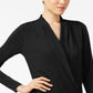 Blusa de malha feminina Alfani Ls preta tamanho grande