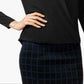 Blusa de malha feminina Alfani Ls preta tamanho grande