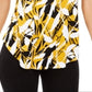 Camiseta Feminina Estampada Alfani Amarela Tamanho Médio