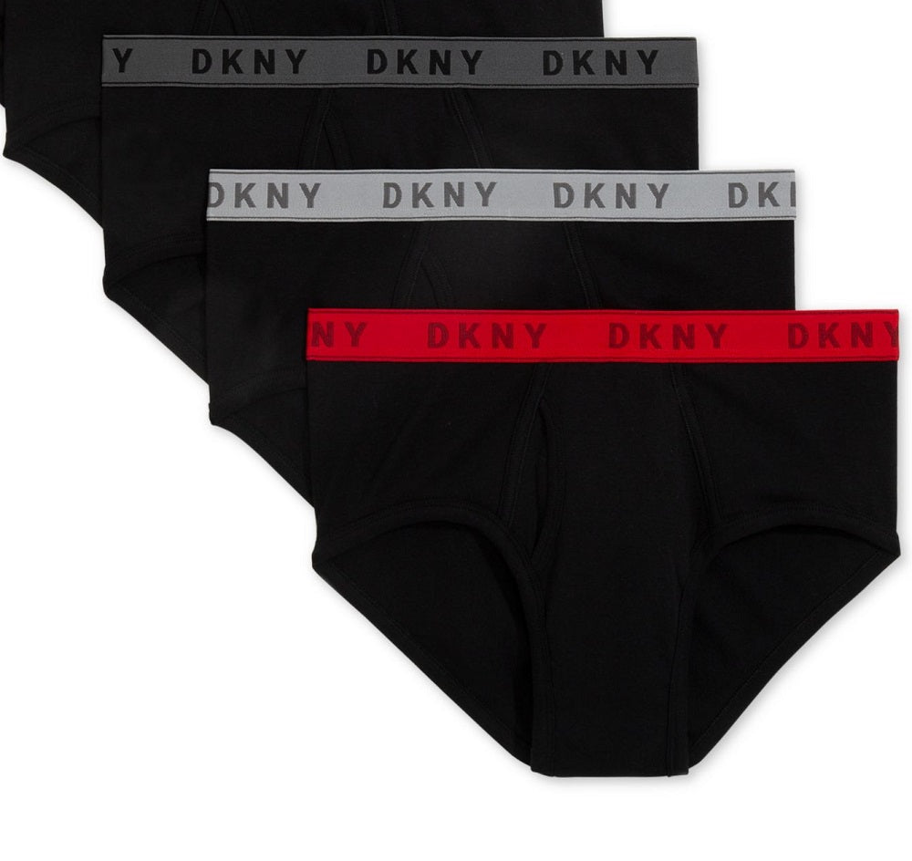 Cuecas íntimas de algodão DKNY masculinas, tamanho pequeno, pretas