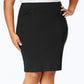 Saia lápis feminina Alfani Plus Business Wear para o dia a noite, preta, tamanho 24W