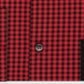 Camisa social masculina Calvin Klein Extra Slim Fit Performance Stretch com regulagem de temperatura e xadrez, vermelha, tamanho G
