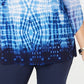 Túnica feminina tie-dye azul da coleção JM, tamanho pequeno e pequeno