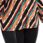 INC International Concepts Top feminino estampado com ombros descobertos, vermelho, tamanho 1X