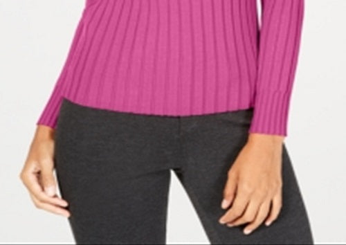 Suéter feminino com zíper e ombro da INC International Concepts, rosa, tamanho extrapequeno