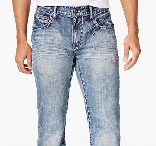 Calça jeans masculina azul INC International Concepts, tamanho 38x34