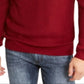 INC International Concepts Suéter Masculino Gola Redonda Texturizado Malha Sólida Pulôver Vermelho Tamanho XX-Grande