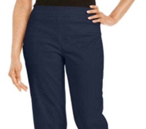 Calça Capri Feminina JM Collection com Acabamento em Grommet Azul Tamanho XX-G