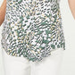 Blusa feminina estampada com ombros descobertos, verde, tamanho pequeno, da coleção JM