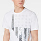 Camisa casual masculina INC de manga curta, ajuste clássico, branca, tamanho médio
