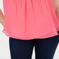 Blusa feminina sem mangas Charter Club Pintuck rosa tamanho grande
