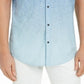 Camisa masculina com estampa ombré e dois bolsos, azul, tamanho XX-G, da INC International Concepts