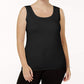 Blusa feminina Alfani azul-petróleo sem mangas com decote redondo, preta, tamanho pequeno