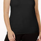 Blusa feminina Alfani azul-petróleo sem mangas com decote redondo, preta, tamanho pequeno