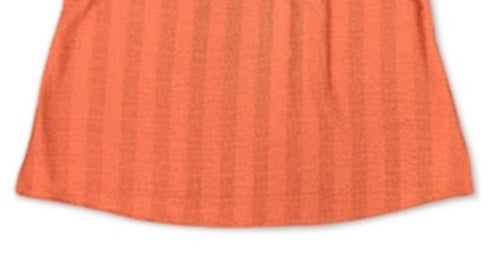 JM Collection Top listrado feminino com argola em O, tamanho laranja, pequeno e pequeno