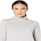Top de treino de ioga com gola funil Nike feminino, cinza, tamanho extrapequeno