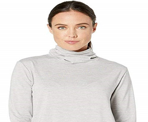 Top de treino de ioga com gola funil Nike feminino, cinza, tamanho extrapequeno