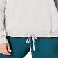 Top de treino de ioga com gola funil Nike feminino, cinza, tamanho extrapequeno