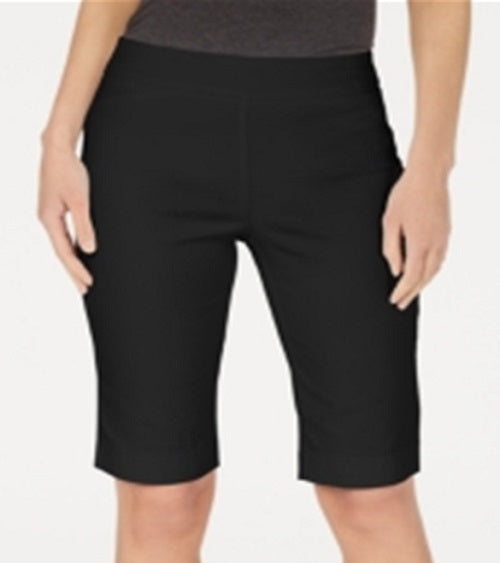 Bermuda feminina Charter Club, preta, tamanho grande