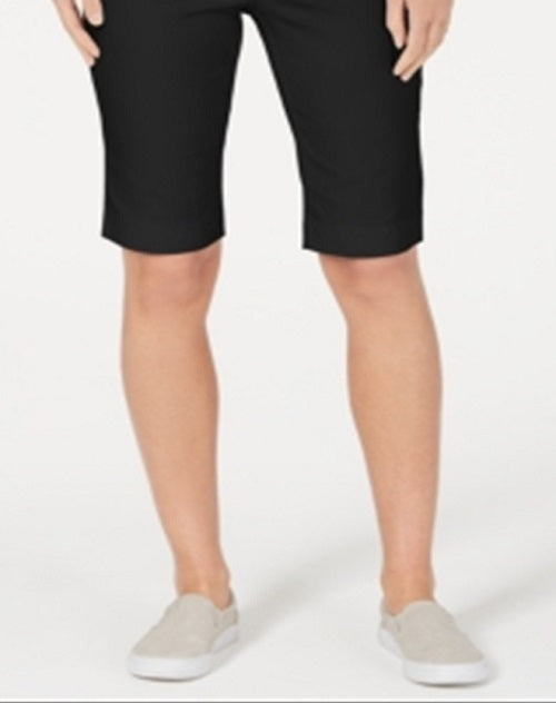 Bermuda feminina Charter Club, preta, tamanho grande