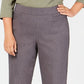 Calça curta feminina Alfred Dunner Classic Allure Tummy Control, cinza, tamanho 24W