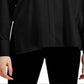 Blusa feminina Alfani manga comprida gola preta tamanho grande