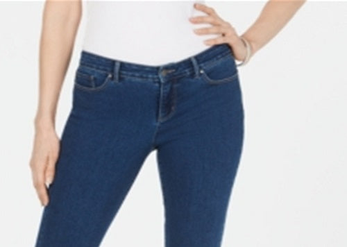 Calça jeans skinny feminina Charter Club Tummy Control, azul, tamanho 12