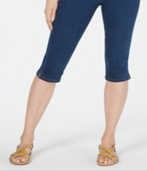Calça jeans skinny feminina Charter Club Tummy Control, azul, tamanho 12
