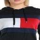 Tommy Hilfiger Fitness Colorblock Hoodie Feminino Preto Tamanho X-G