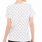Camiseta Henley com estampa de abelha feminina Karen Scott, branca, tamanho grande