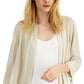 Cardigan feminino Alfani com frente aberta e tecido marrom, tamanho XX-G