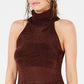 Guess Top Halter Lurex Feminino Vermelho Tamanho Médio