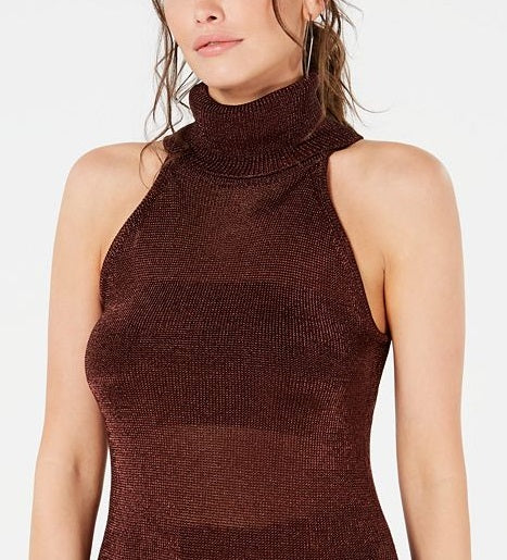 Guess Top Halter Lurex Feminino Vermelho Tamanho Médio