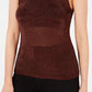 Guess Top Halter Lurex Feminino Vermelho Tamanho Médio