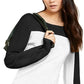 Suéter feminino colorblock da INC International Concepts, preto, tamanho grande
