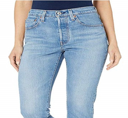 Calça jeans skinny Levi's 501 feminina Love Blue tamanho 32x28