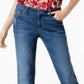 Calça jeans feminina estilo boyfriend com punho e ajuste curvo, da INC International Concepts, azul, tamanho 14