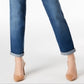 Calça jeans feminina estilo boyfriend com punho e ajuste curvo, da INC International Concepts, azul, tamanho 14