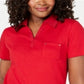 Polo Karen Scott de algodão feminino, vermelho, tamanho pequeno