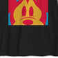 Camiseta masculina Jem com estampa do Mickey e blocos de cores, preta, tamanho grande