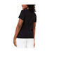 Camiseta feminina bordada Karen Scott, preta, tamanho X-G
