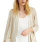 Alfani Topper Feminino Aberto Frente Cardigan Top Marrom Tamanho X-G