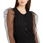 Cardigan feminino com manga trançada da INC International Concepts, preto, tamanho médio