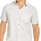 Camisa masculina de algodão Latenito com estampa de botões, tamanho X-G, branca, Tasso Elba