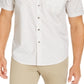 Camisa masculina de algodão Latenito com estampa de botões, tamanho X-G, branca, Tasso Elba