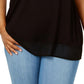 Belldini Top Plus com Ombros Vazados Feminino Preto Tamanho 3X