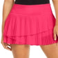 Mini Saia-saia esportiva feminina Ideology com babados, rosa, tamanho grande