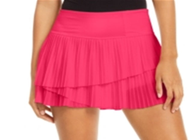 Mini Saia-saia esportiva feminina Ideology com babados, rosa, tamanho grande